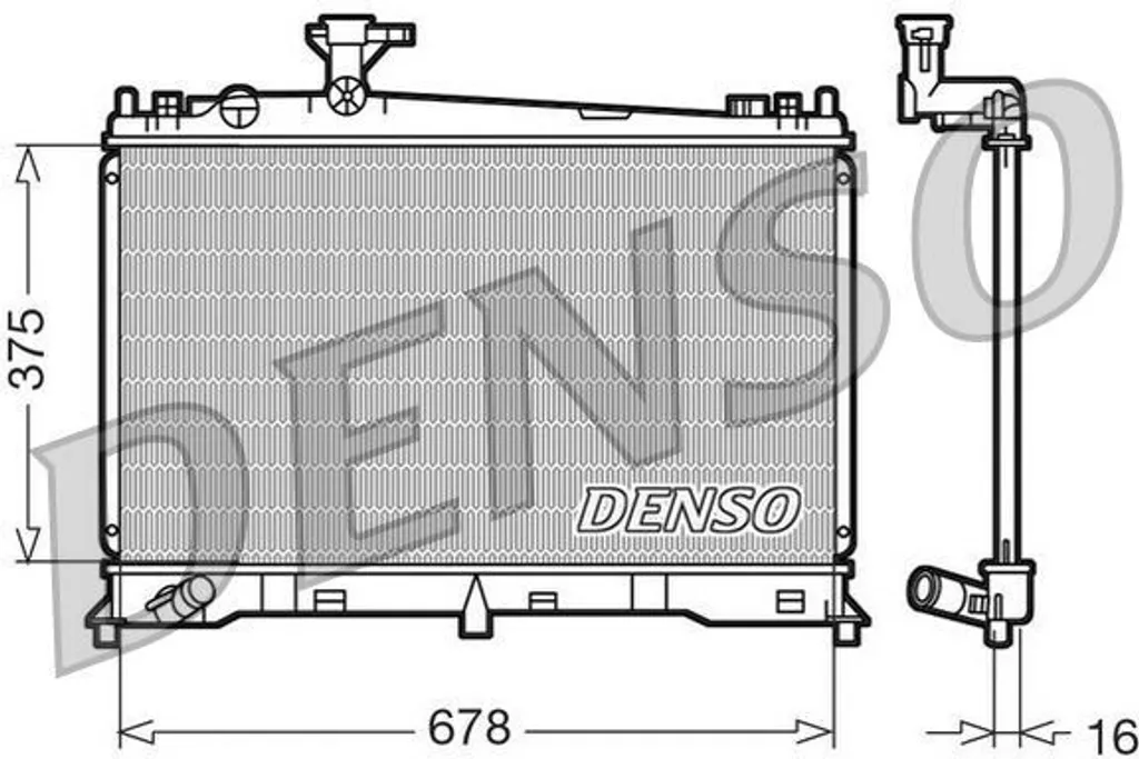 DENSO DRM44010 Radiateur Moteur OE LF1715200 pour Mazda 6 Série G