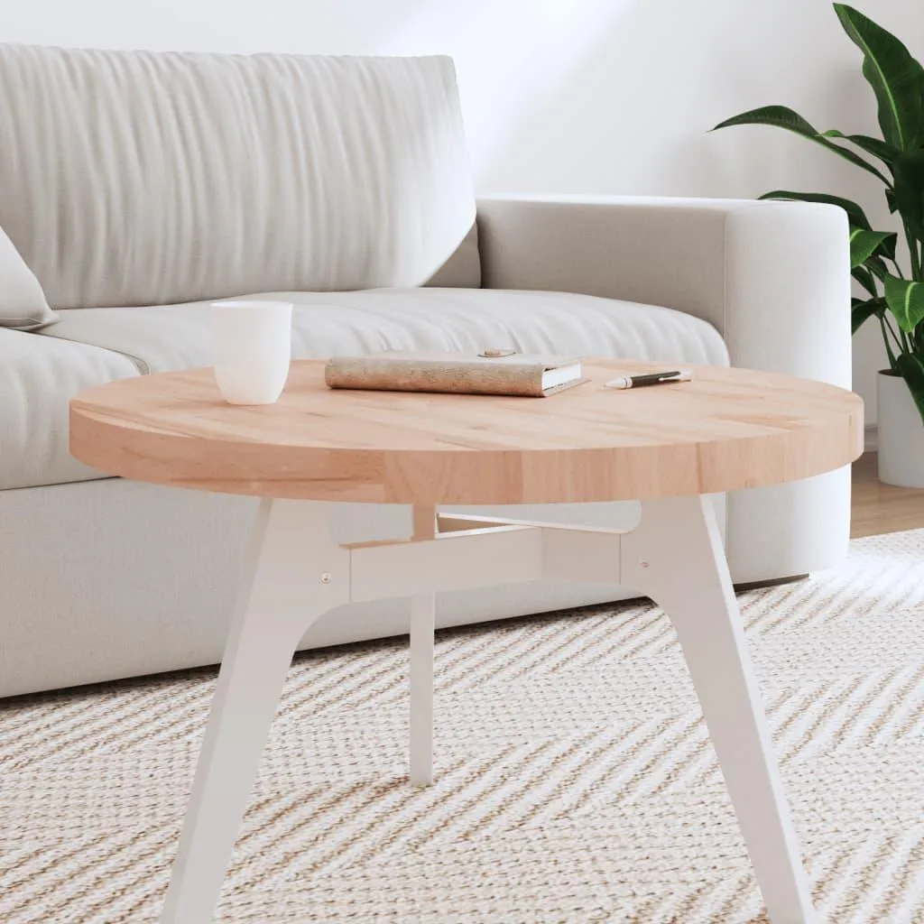 Piano del tavolo rotondo in legno massello di acacia, spessore 15-16 mm, 70 cm- COMFORTXL | Leroy Merlin