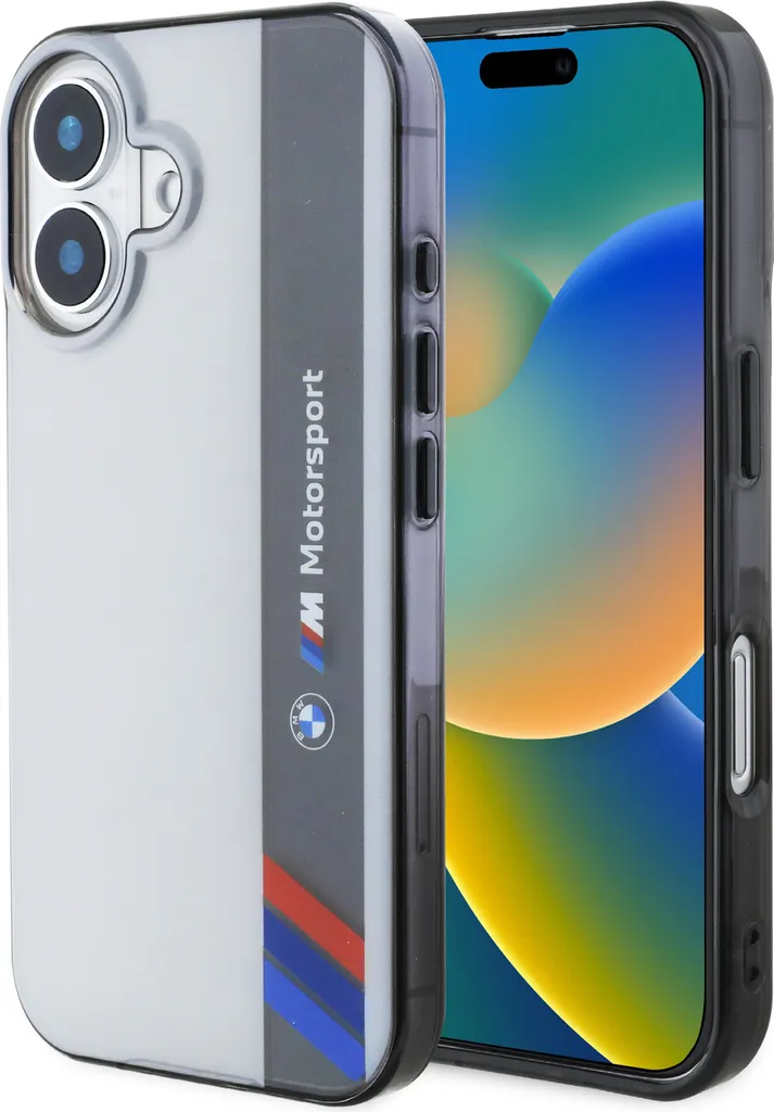 Bmw Bmhcp16S23Htfeg Iphone 16 6.1 Szary/Grey Hardcase Motorsport Iml Vertical Stripe