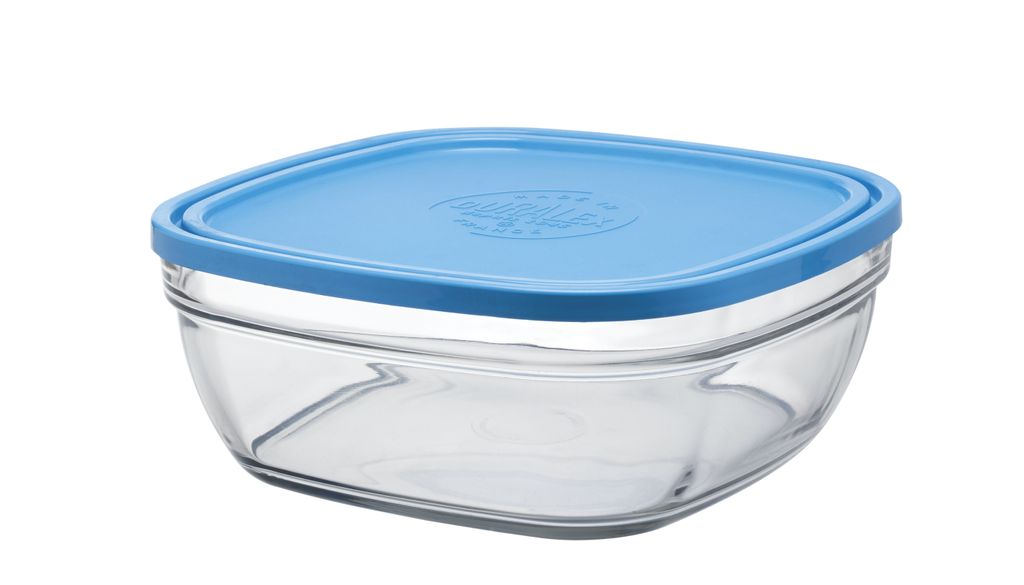 Luftdichte Lunchbox duralex freshbox blau quadratisch (23 x 23 x 9 cm) (3 l)