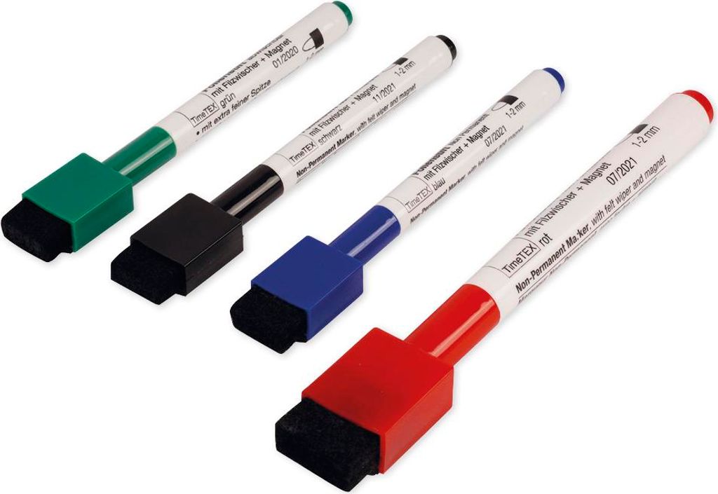 TimeTEX Folienstift Non Permanent mit Filzwischer + Magnet