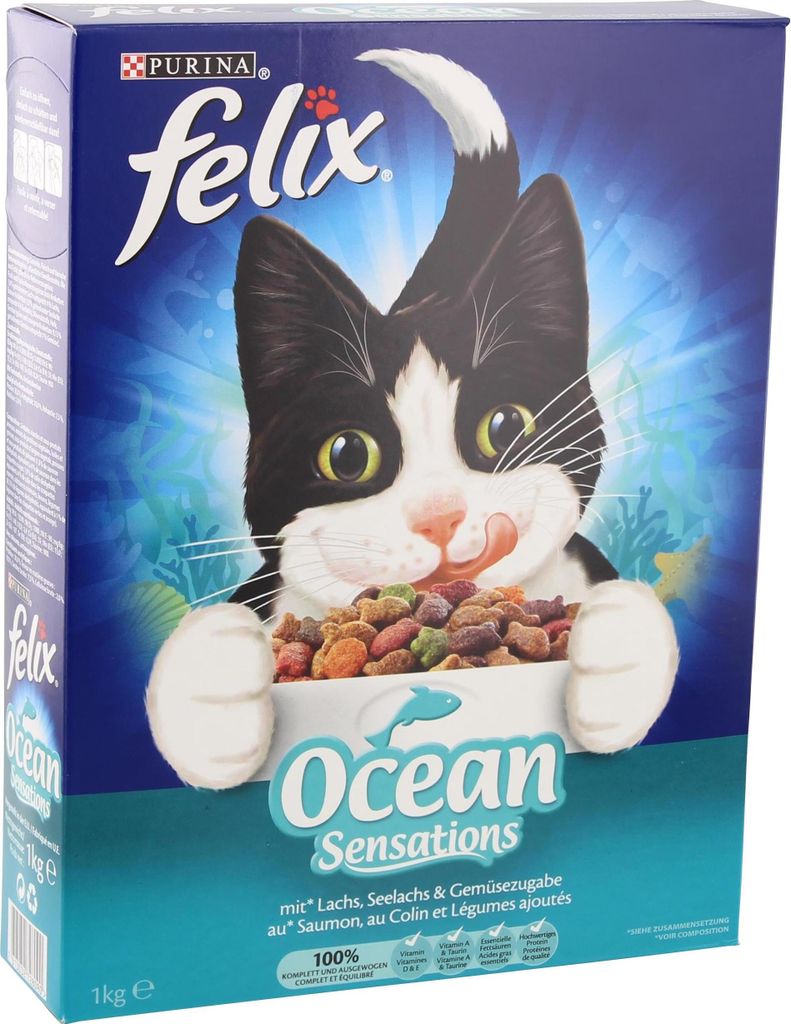 Felix Sensations mit Lachs, Seelachs und Gemüsezugabe 1 kg, Produktbild 