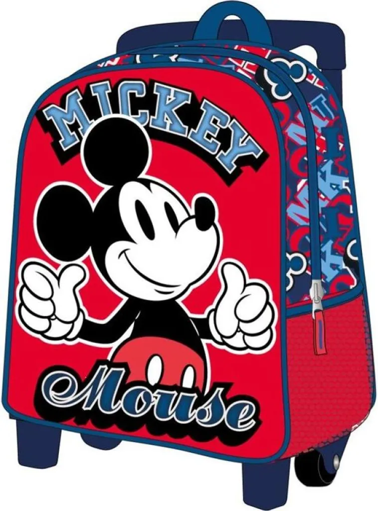 Sac à Dos Mickey 3D à Roulettes Rouge Cerda Group Design Ergonomique