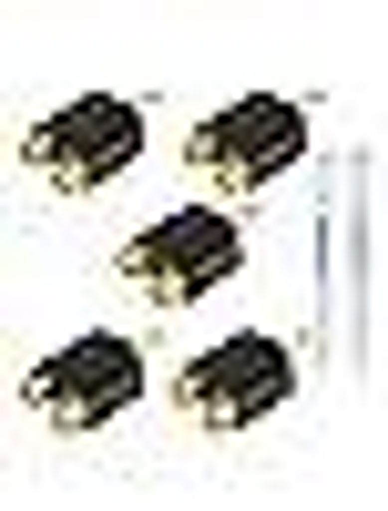 Cinch Splitter Verteiler, 5Stk Cinch Y Adapter Koppler AV Kabel RCA Stecker auf 2 Buchse Kupplung Anschluss Adapter für Subwoofer, Lautsprecher, T...