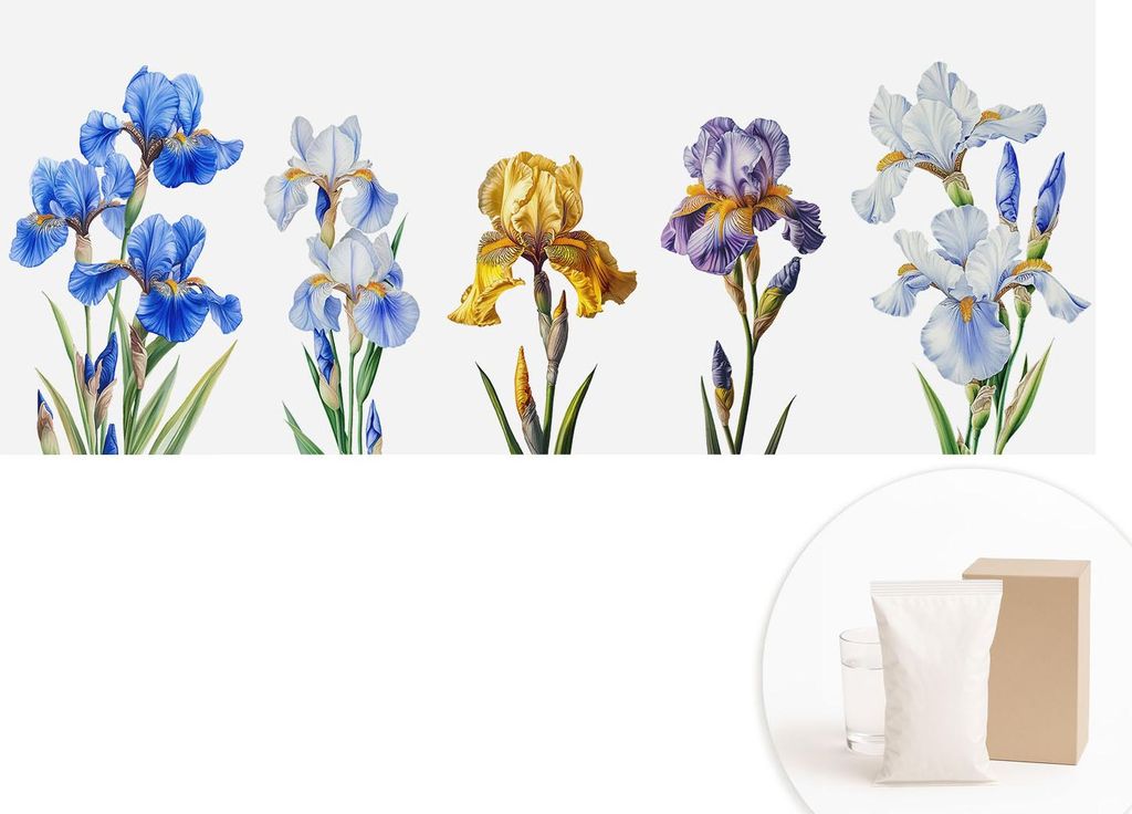 Fototapete - Wandbilder für Wohnzimmer - 208x146 cm - Dekorative Wandfolie - Modernes Design für Wanddekoration - Tapeten für Innenräume - Iris...