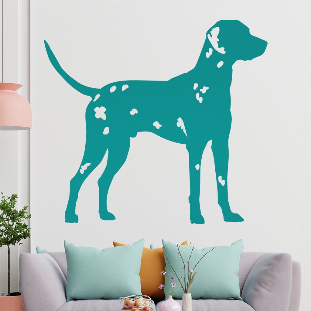 KIWISTAR Dalmatiner Silhouette Wandtattoo in 6 Größen - Wandaufkleber Wall Sticker - Dekoration, Küche, Wohnzimmer, Schlafzimmer, Badezimmer