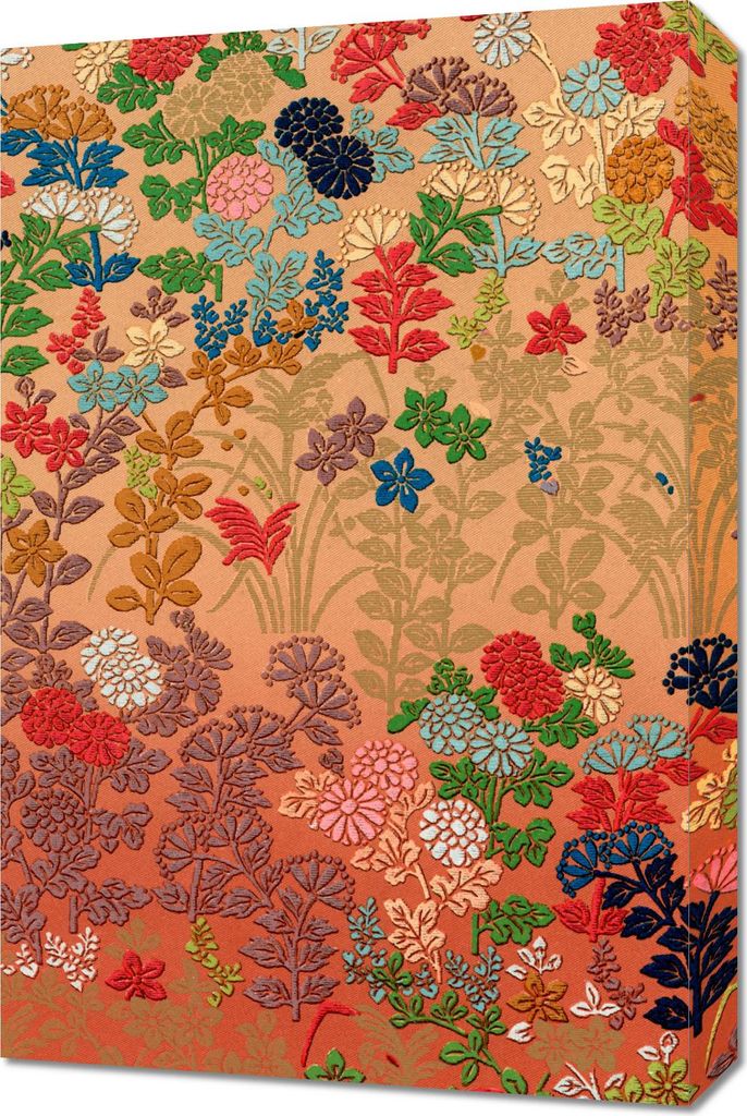 Bild 40x60cm Fächer aus Japanischen Blumen, G.A.Audsley für das Wohnzimmer
