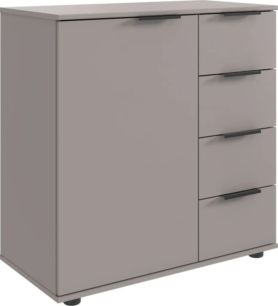 Commode de rangement Tilburg grise avec tiroirs pour la maison