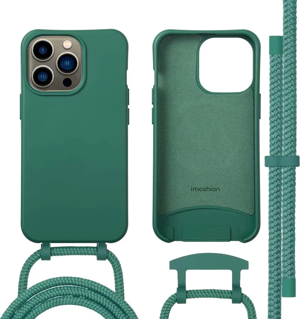 Custodia iPhone 13 Pro imoshion con Cordino Catena e MagSafe Verde