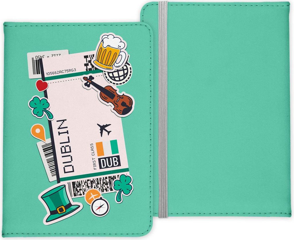 22Feels Dublin Souvenir Reisepasshülle Organizer Reisen Gadgets Irland Haupstadt Europa Urlaub Kunst-Leder Etui Cover Frauen Männer Kinder