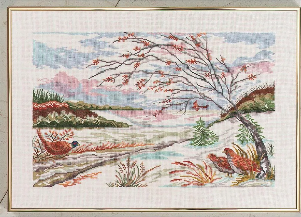 Eva Rosenstand 14-263 Winter Landscape Cross Stitch Kit 35x50
