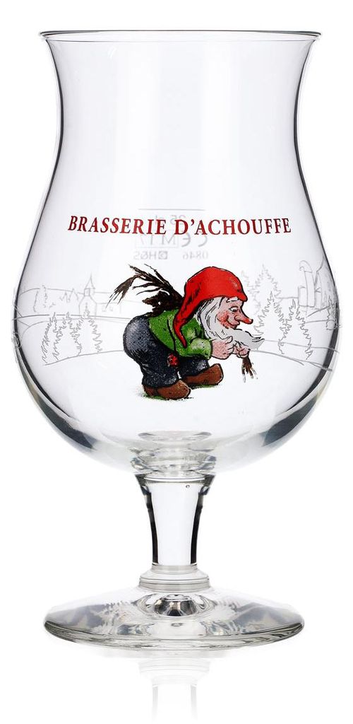 Brasserie D'Achouffe Glas 0,25l Craftbier Pokal Gläser Brauerei Belgien Zwerg Gnom