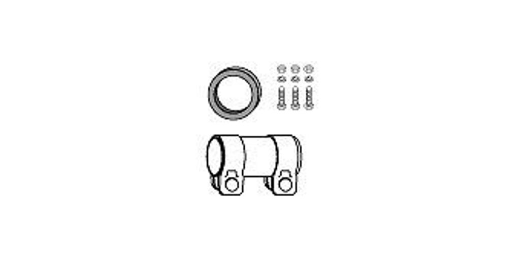 HJS Montagesatz Katalysator 82 11 2223 für AUDI 100 Limousine (44, 44Q, C3)