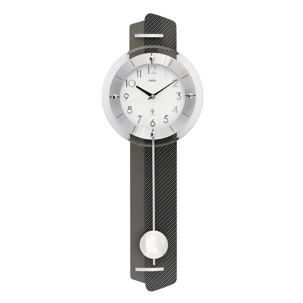Grande horloge murale pour bureau avec balancier et réglage automatique