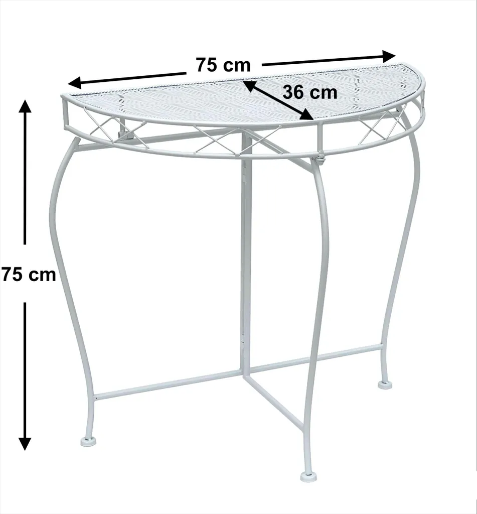 Meuble d'entrée mural blanc 75 cm table console pour petits espaces - 2