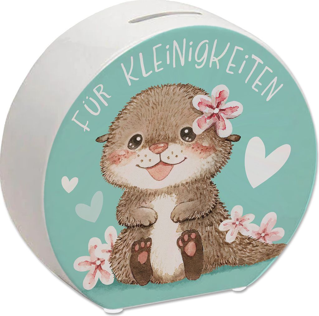 Baby Otter Spardose mit Spruch Für Kleinigkeiten