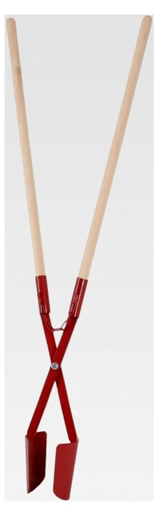 Handbagger aus Stahl mit Holzstiel (162 cm) – Erdlochausheber für Pflanzlöcher, Zaunpfosten und Erdarbeiten – stabile Schaufelköpfe