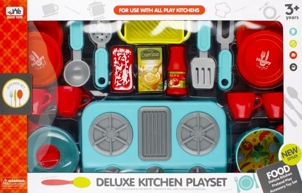 Cuisine Enfant avec Cuisinière Intégrée Jeu d'Imitation 57x36x7 cm WB