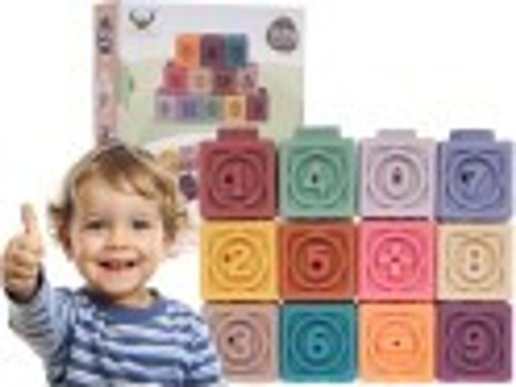 Set mit 12 sensorischen Zahlenwürfeln