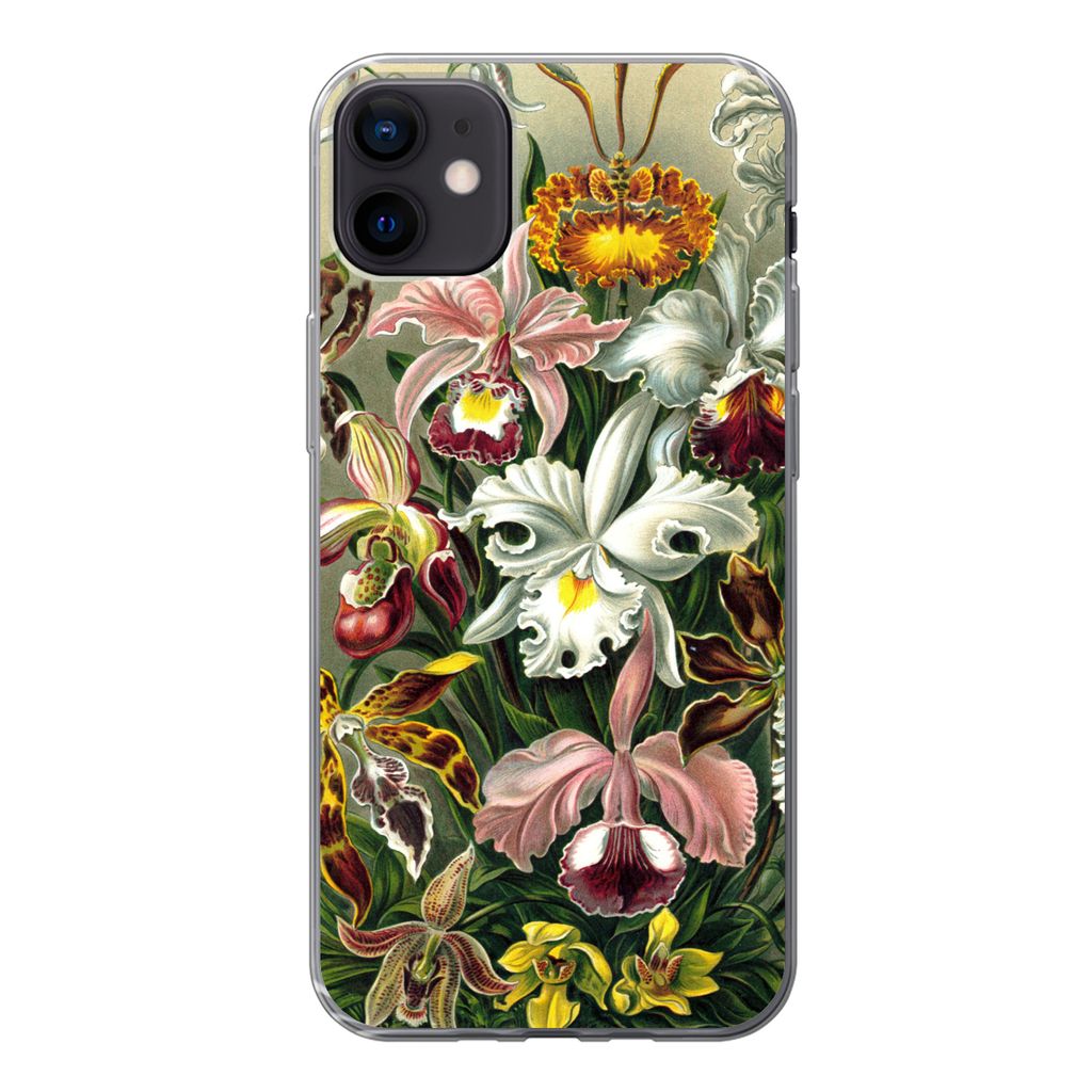 MuchoWow Handyhülle Schutzhülle Hülle für iPhone 12 mini Orchidee - Haeckel - Kunst Silikon Softcase Handy Hülle - Bild