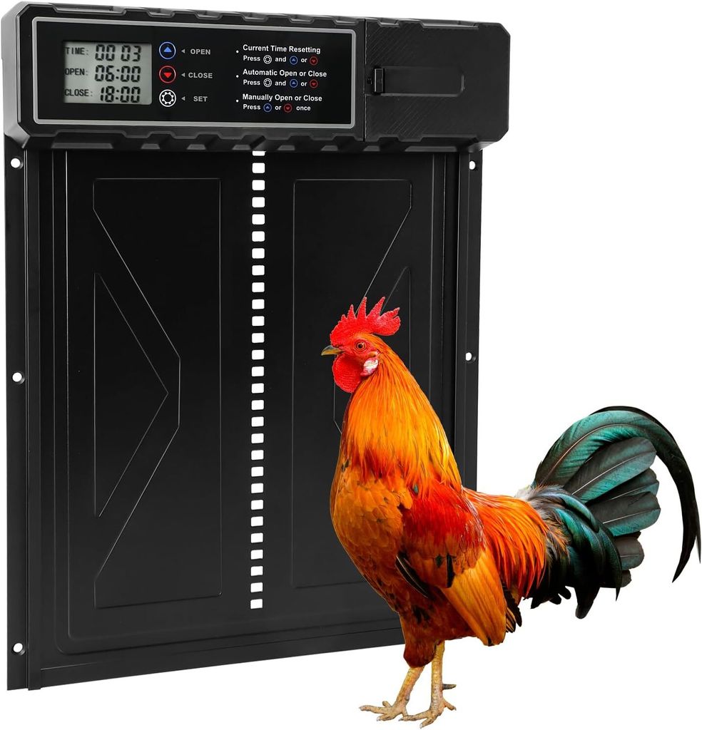 Hühnerklappe, Automatische Hühnertür, Elektrische Türöffner Produktbild 