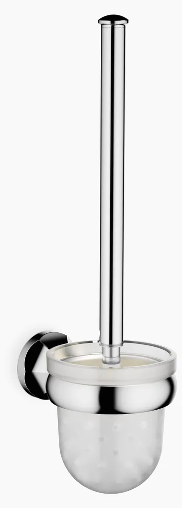 Porte-brosse WC Mural en Verre Cristal et Chrome - Gamme MADISON Luxe