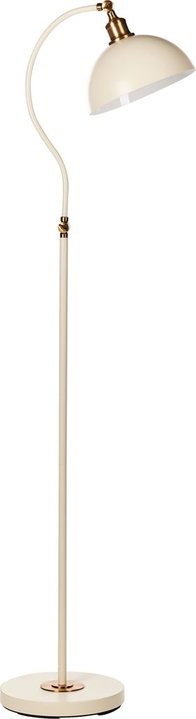 BELIANI Stehlampe Beige aus Metall Verstellbarer Arm und Schirm Industrie Stil Wohnzimmer Schlafzimmer Home Office
