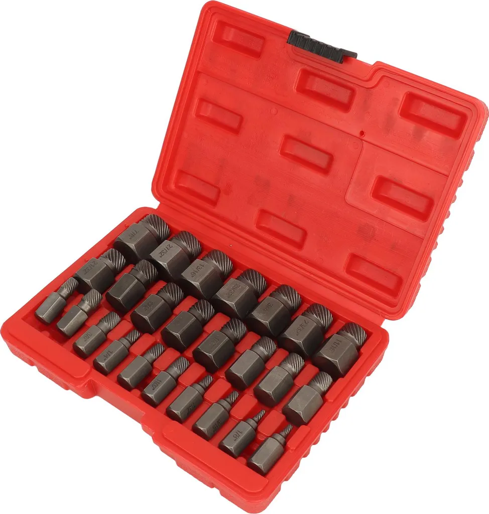 Set de 25 Extracteurs de Vis et Boulons Multi-Spline en Acier Allié
