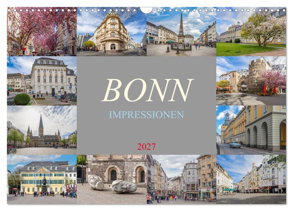 Bonn Impressionen (Wandkalender 2027 DIN A3 quer), CALVENDO Monatskalender
