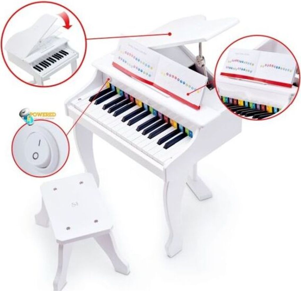 Hape Deluxe Spielzeugklavier Weiß E0338 Produktbild 15