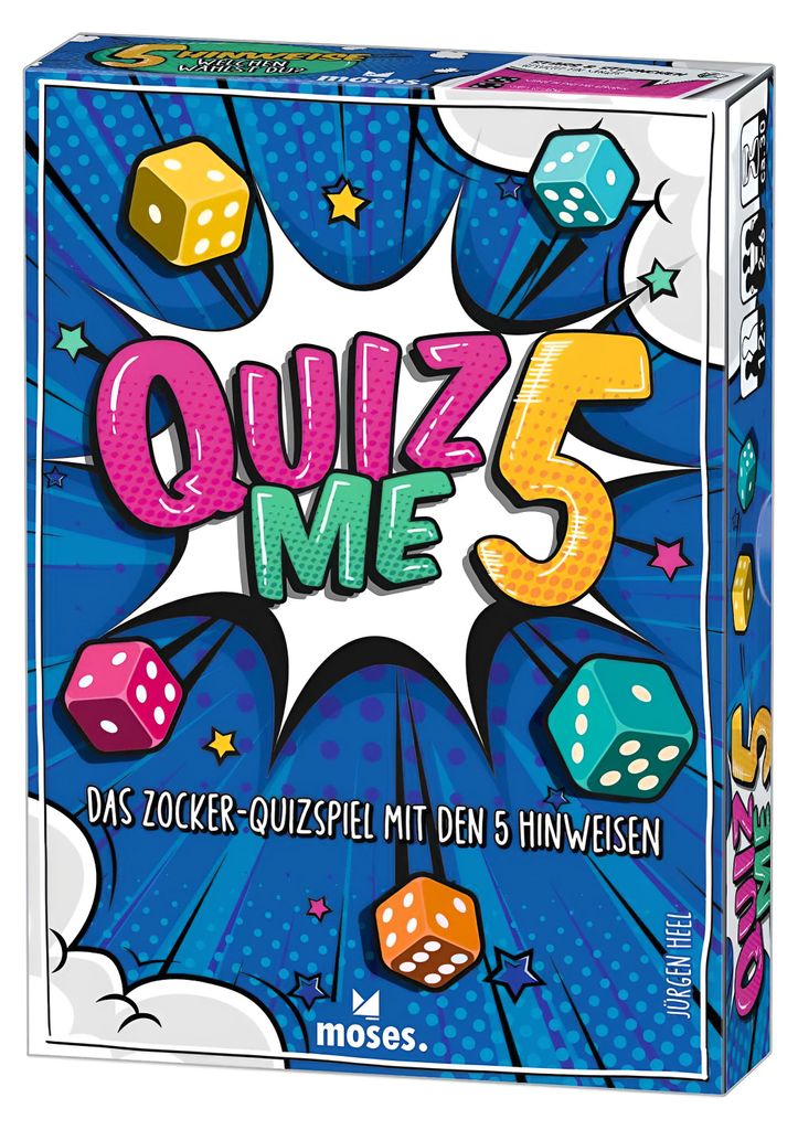 QUIZ ME 5 Brettspiel – Quiz mit Glücksfaktor für Gruppen