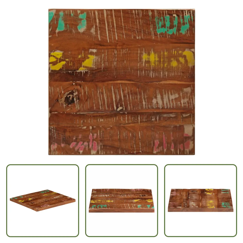 Crea il tuo Tavolo: Piano 60x60x3.8 cm in Legno Massello Recupero