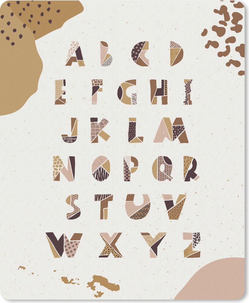 MuchoWow Mauspad Mousepad Zitate - Sprichwörter - Alphabet - Kinder - Baby 19x23 cm - Mousepads - Maus Mat - Pad - Mausunterlage - Mauspads - Sp...