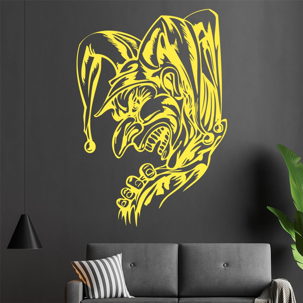 Harlekin Wandtattoo in 6 Größen - Wandaufkleber Wall Sticker - Dekoration, Küche, Wohnzimmer, Schlafzimmer, Badezimmer