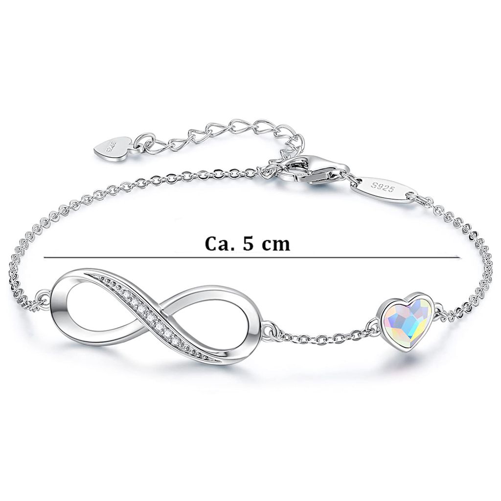Armbänder Damen, Armbänder Silber, 925 Silber Verstellbar Armbänder Geburtstags Valentinstag Geschenk für Mutter, Frau, Mädchen, Farbe: Gelb