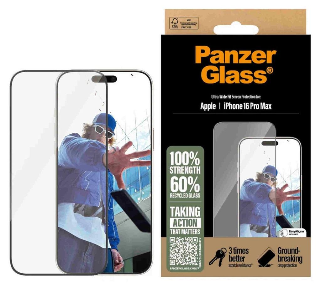 PanzerGlass ® Displayschutz iPhone 16 Pro Max | Ultra-Wide Produktbild 