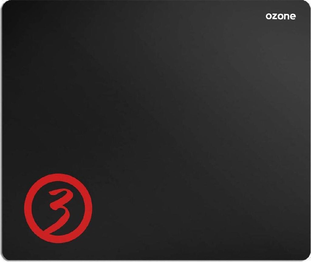 Ozone Ground Level L, Schwarz, Einfarbig, Schaum, Gummi, Anti-Rutsch-Basis, Gaming-Mauspad