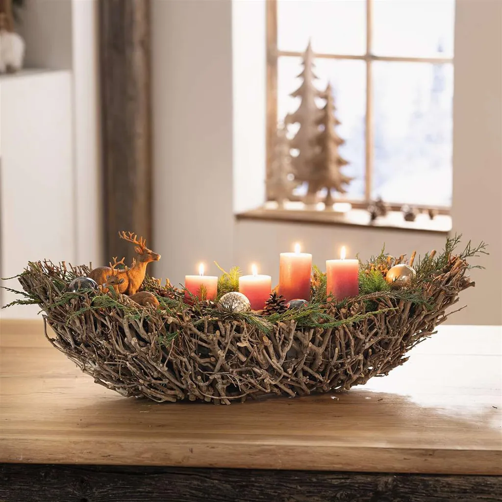 Coupe à fruits XXL 80 cm design branches pour une cuisine moderne