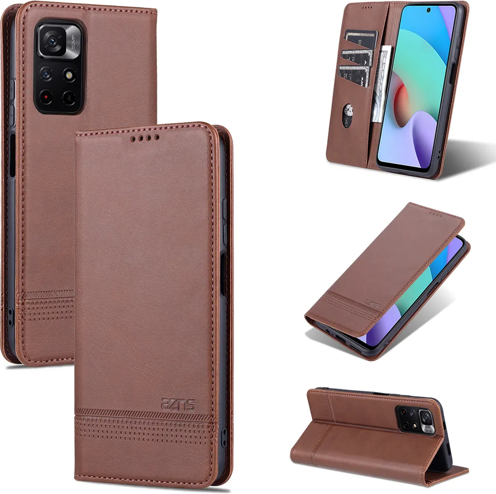 Cover Xiaomi Poco M4 Pro 5G Caffè: Pelle Vegan, Stand & Glamour