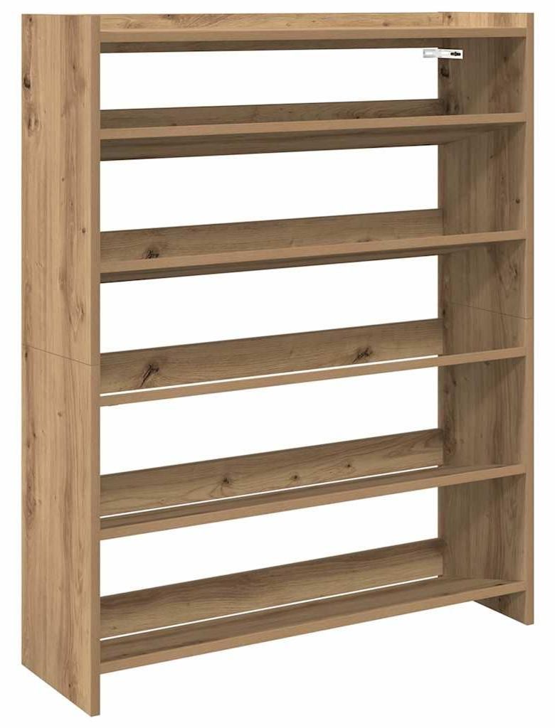 vidaXL Étagère à chaussures Artisan-Chêne 80x25x100 cm Bois Image du produit 