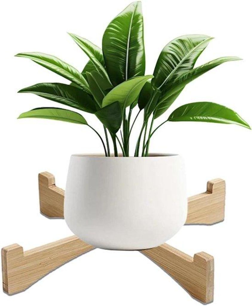 Holz-Gartenstütze für 20-Zentimeter-Pflanztopf - Elegant Holz-Gartenstütze
