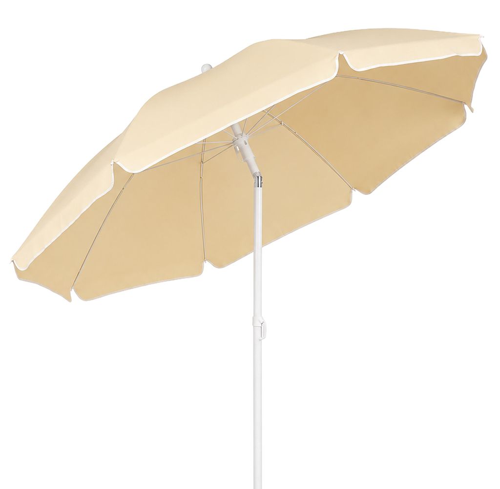 Relaxdays Sonnenschirm, Ø 180 cm, höhenverstellbar, Produktbild 