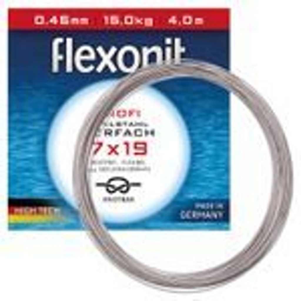 flexonit 7x19 Silber Meterware 0,60mm 27,0kg 100m Stahlvorfach