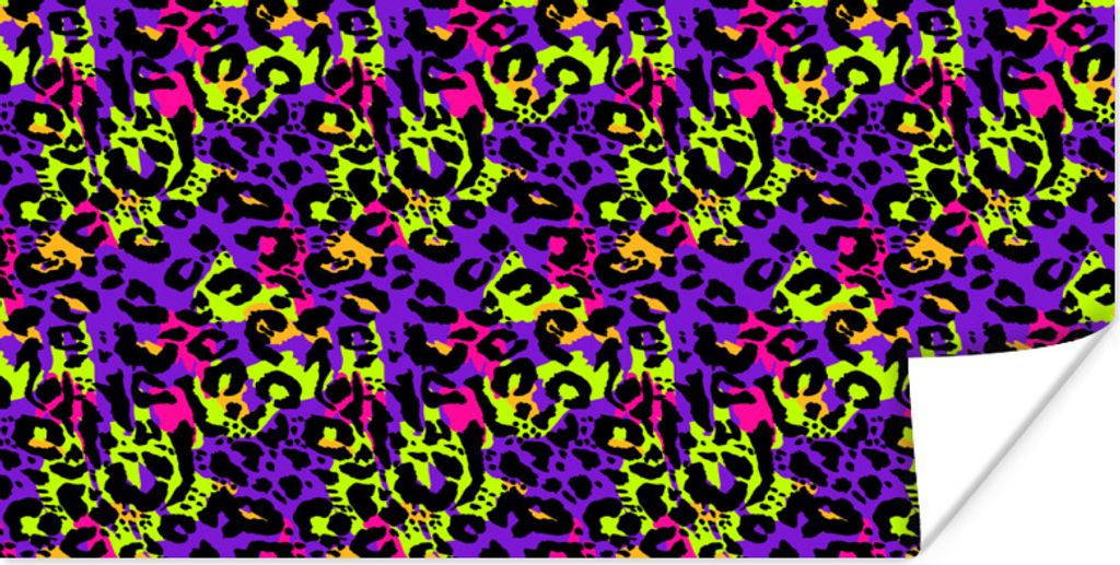 MuchoWow Poster Tiermuster - Muster - Neon 160x80 cm - Foto Poster