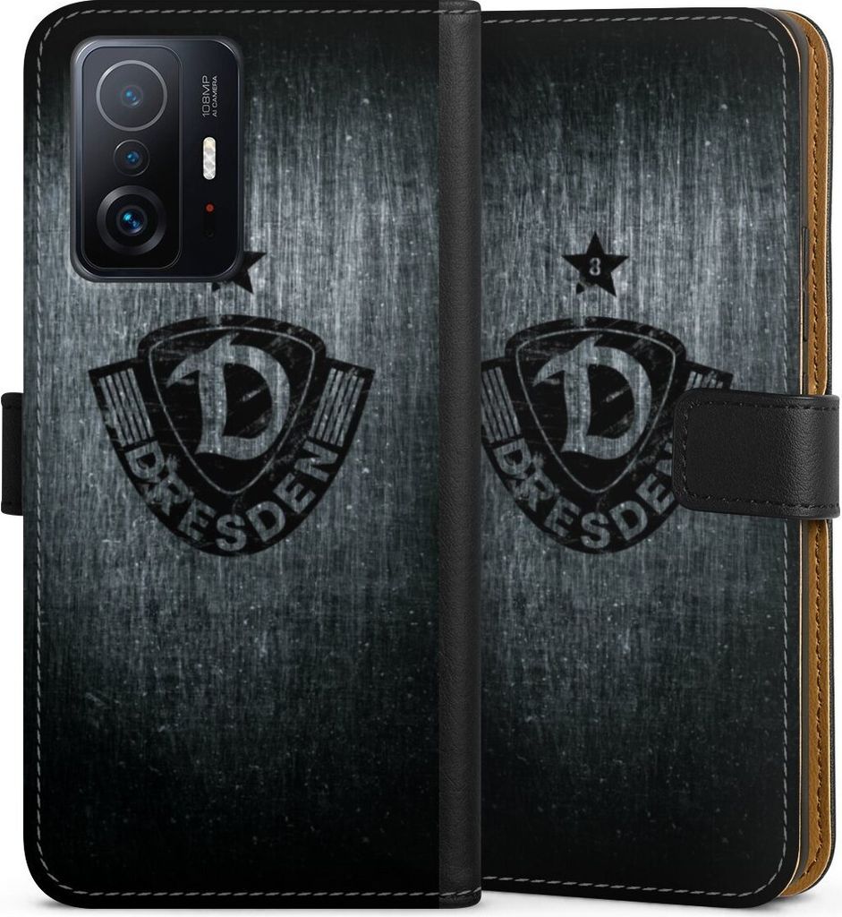 DeinDesign Klapphülle für Xiaomi 11T Pro 5G Handytasche Lederhülle Tasche Offizielles Lizenzprodukt SG Dynamo Dresden Vintage