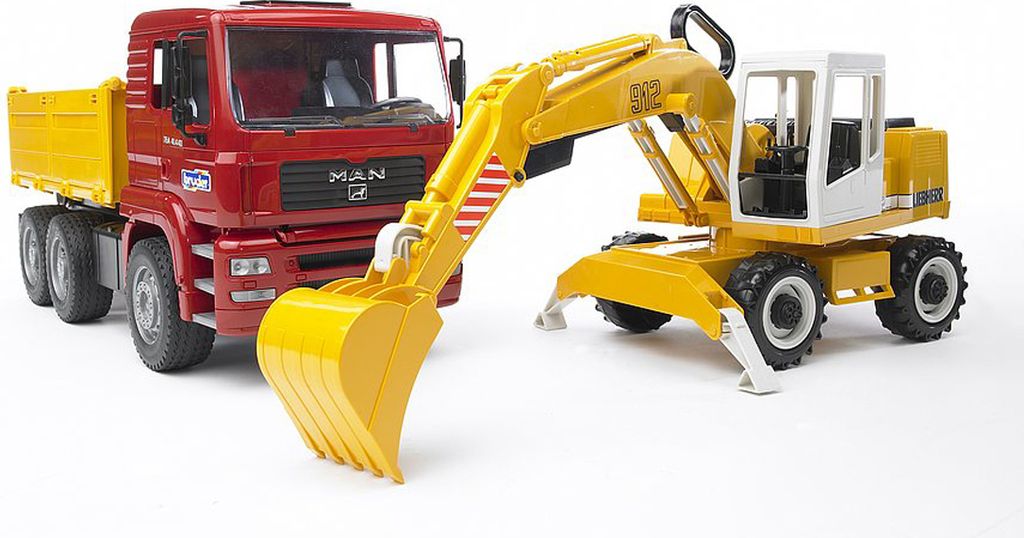 Bruder 02751 - sklápěč MAN TGA a lopatové rypadlo Liebherr Obrázek produktu 