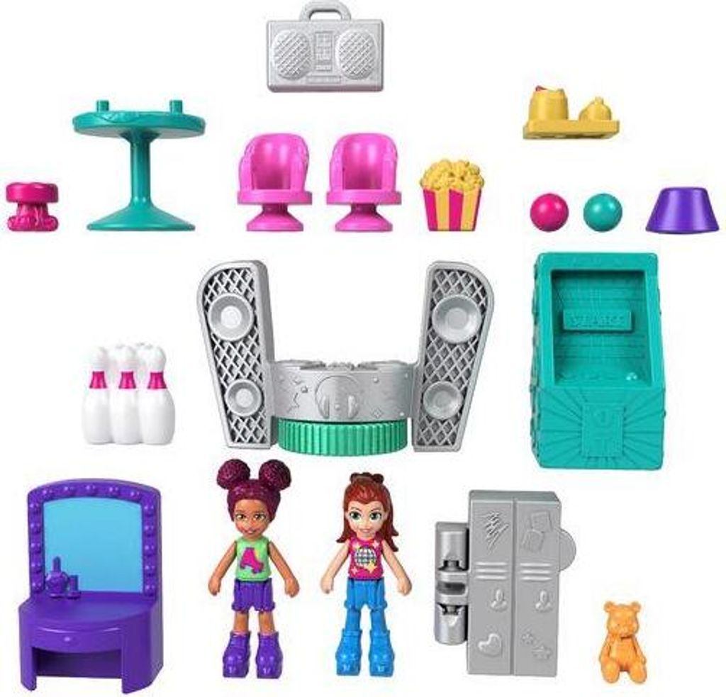 Polly Pocket Doppelspaß Rollschuhdisco Schatulle, zum Thema Produktbild 8