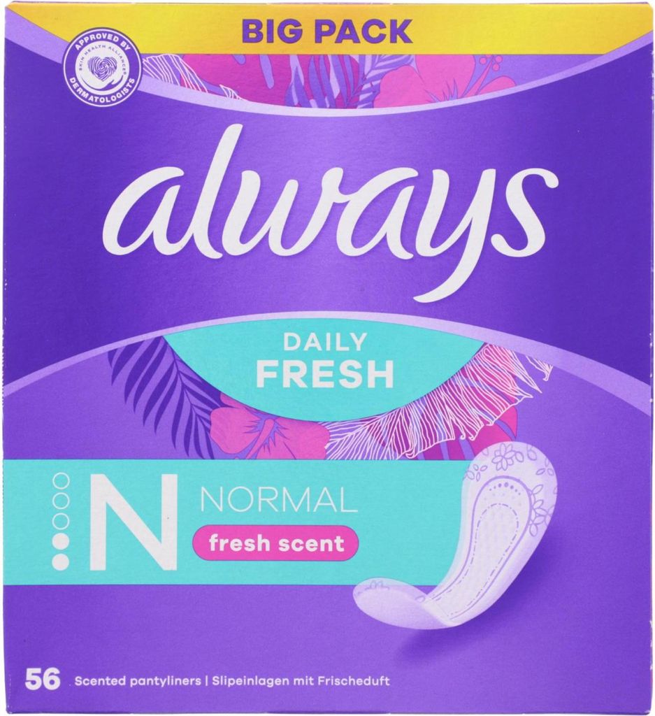 always Slipeinlagen Daily Fresh Normal, 56 St. Produktbild 