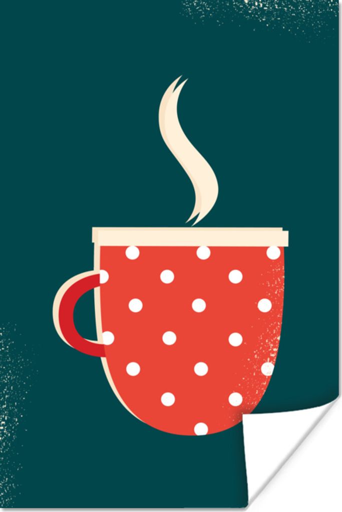 MuchoWow Poster Becher - Weihnachten - Winter - Flecken 120x180 cm - Kunstposter