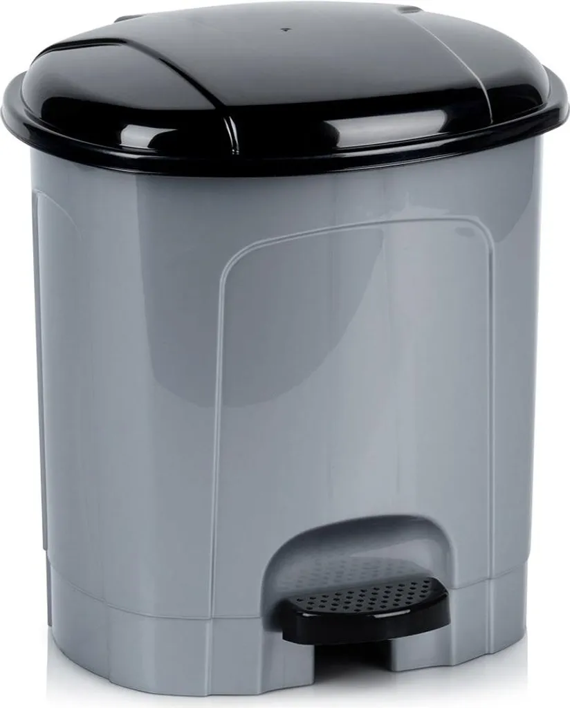 Poubelle à pédale grise 5,5 l anti-odeur - Hygiène totale sans mains